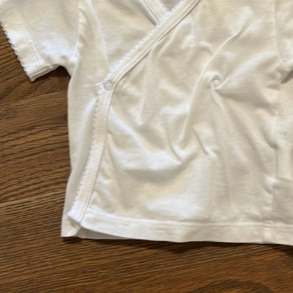 Kissy Kissy White Onesie and Top 3-6 months EUC